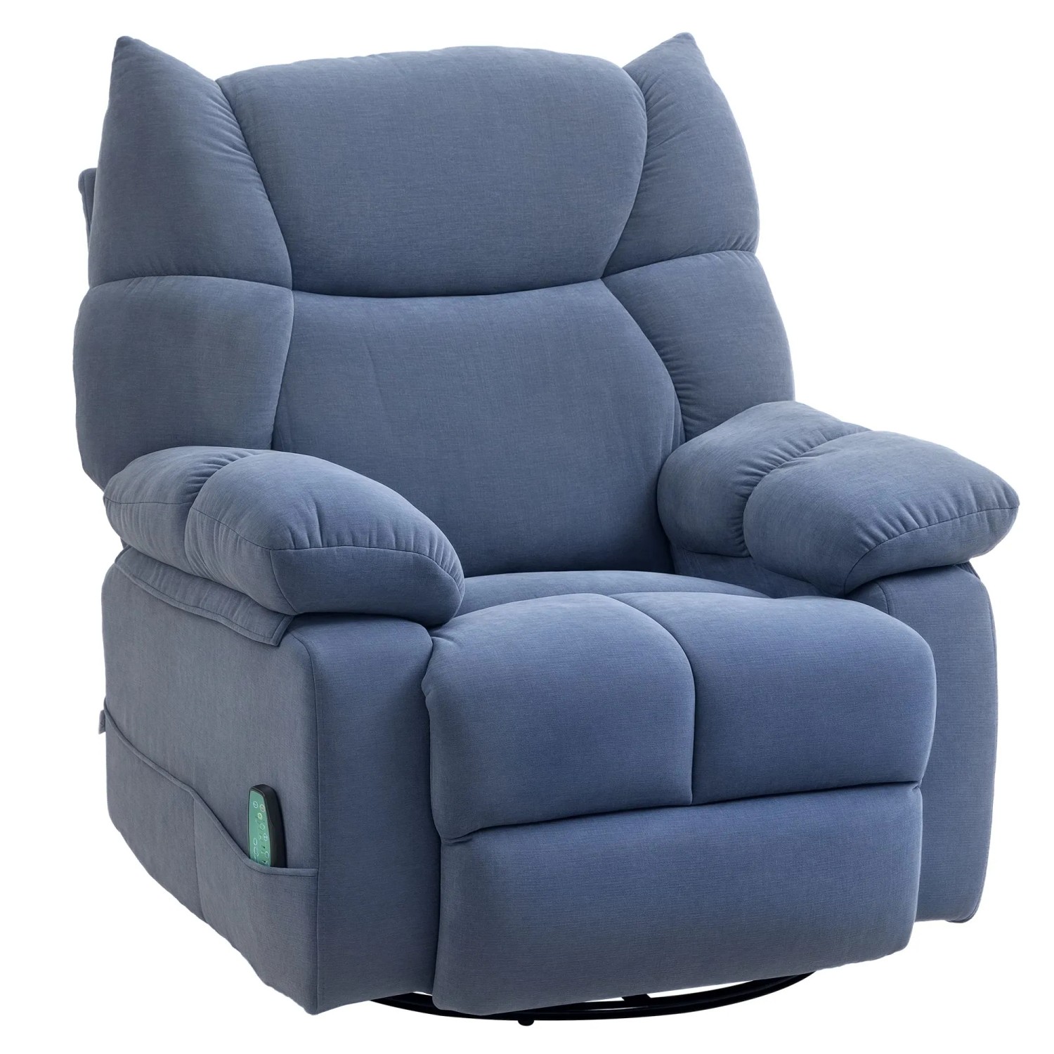 HOMCOM Relaxsessel mit Massagefunktion Elektrisch Drehbar mit Federsystem Blau