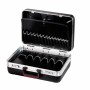 Offener PARAT Werkzeugkoffer SILVER Style mit Einsteckfächern und Aluminiumrahmen.