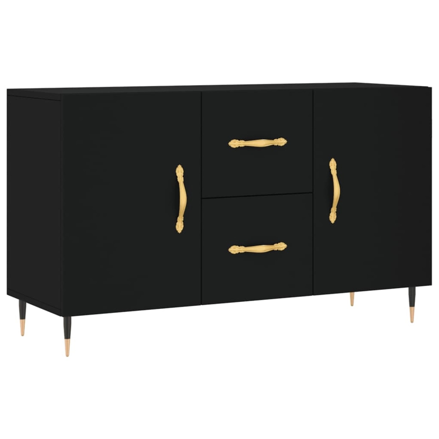 vidaXL Sideboard Schwarz 100x36x60 cm Holzwerkstoff 828149