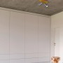 Trio Strahler Marley, 2-flammig, Nickel matt, Holz, Deckenspot für Wohn- und Schlafzimmer.