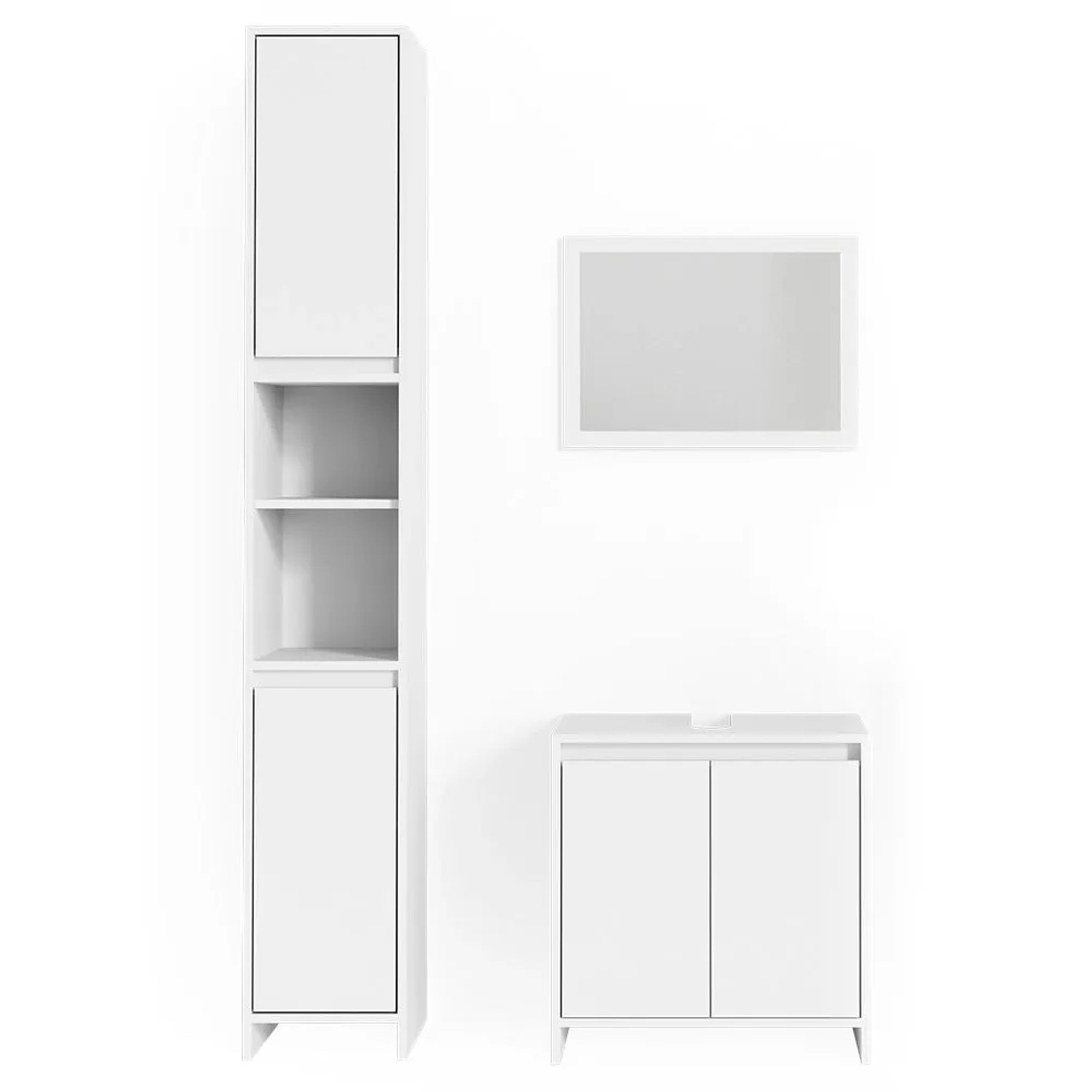 Vicco Badmöbel-Set Emma Weiß 60 x 60 3-teilig