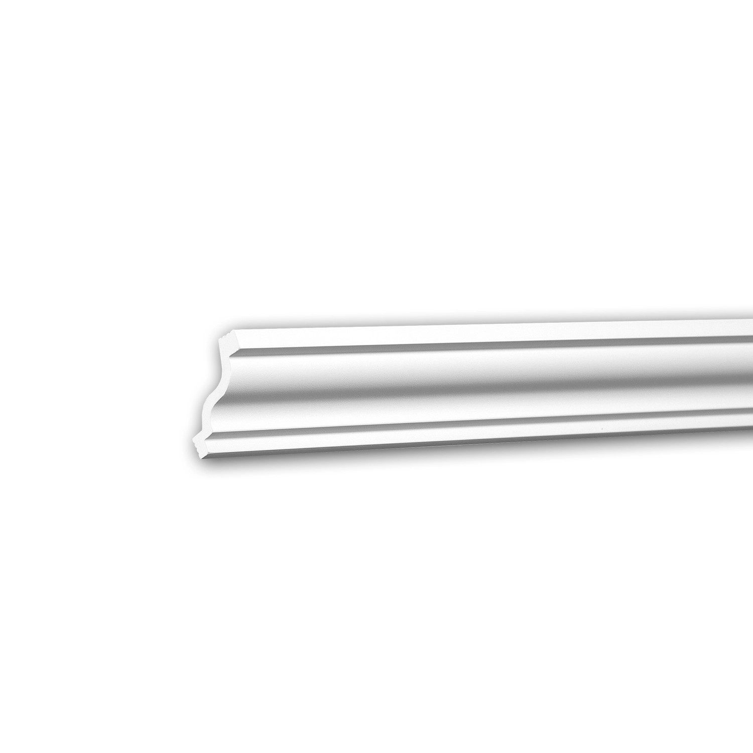 PROFHOME 650103 Eckleiste Stuckleiste Deckenleiste Zierleiste Stoßfest 2 m 200 cm x 5,0 cm x 5,0 cm Weiß