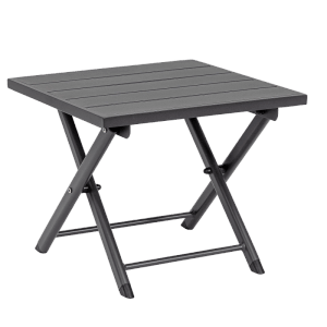 Quadratischer, klappbarer Gartentisch TAYLOR aus Aluminium, ideal als Beistelltisch.