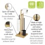 WENKO Stand WC-Garnitur Rivalta Allegre aus Rattan und Bambus mit WC-Bürste und Papierhalter.