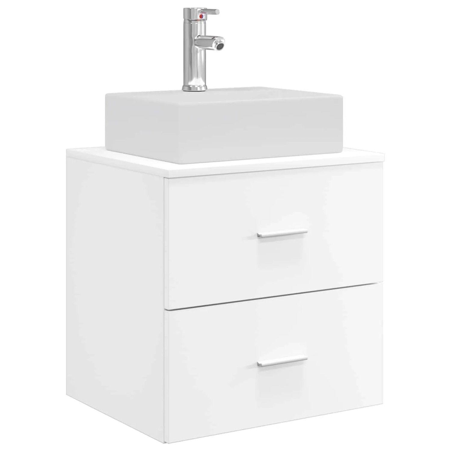 vidaXL Wandmontierte Waschtisch Weiß 49,5 x 41 x 62,5 cm Holzwerkstoff 890278