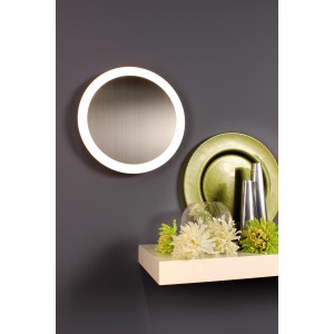 Goldene LED-Deckenleuchte Moon (Ø 30cm) von Luce Design, auch als Wandleuchte montierbar.