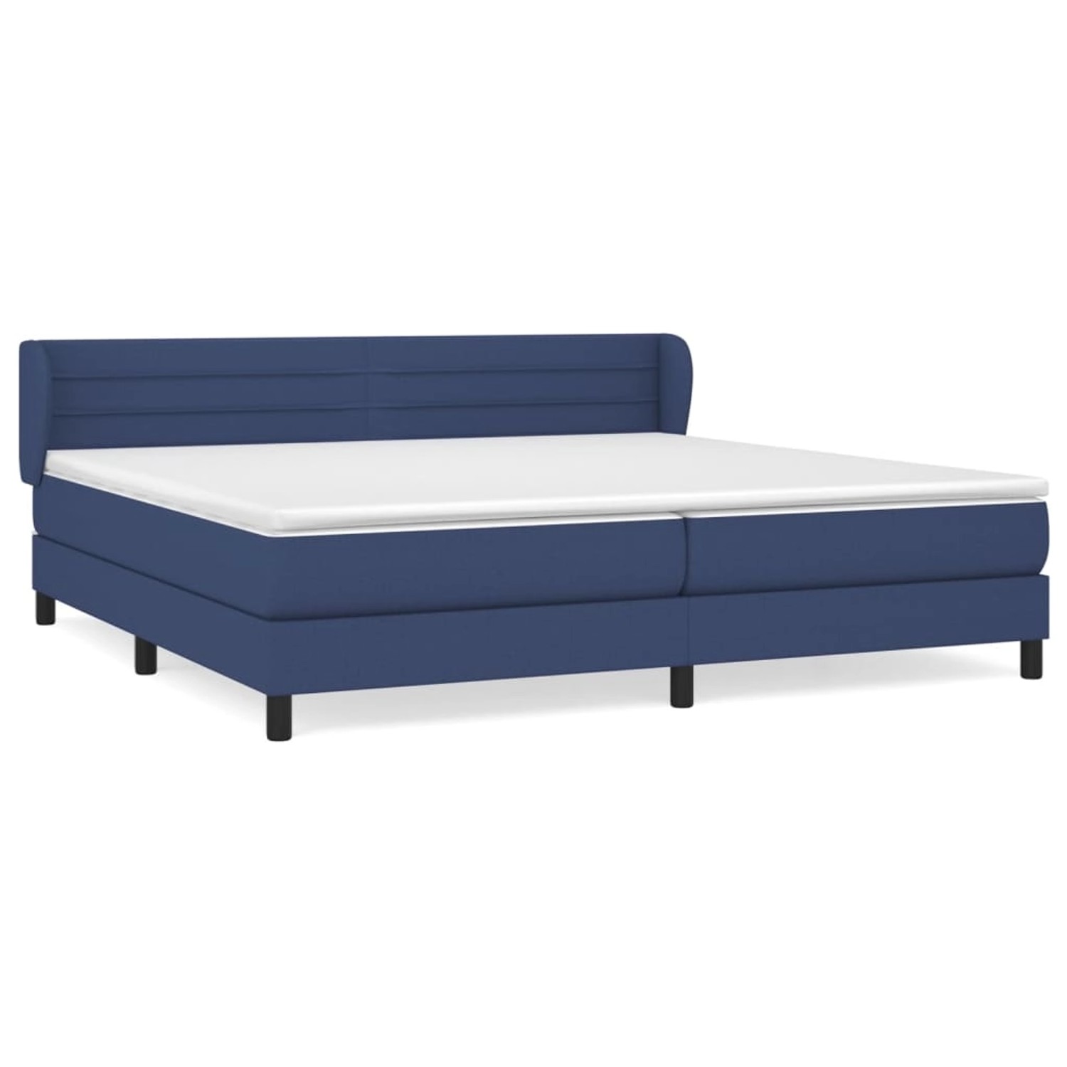 vidaXL Boxspringbett mit Matratze Blau 200x200 cm Stoff 3126355 günstig online kaufen