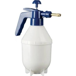 Pressol Drucksprüher 1 L, weiß-blau, mit verstellbarer Messingdüse. Robustes PE-Kunststoffgehäuse.