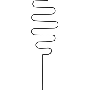 Schwarzer Pflanzstab Form 3 aus Metall, 10x0,3x34cm, Zubehör für Pflanztöpfe.