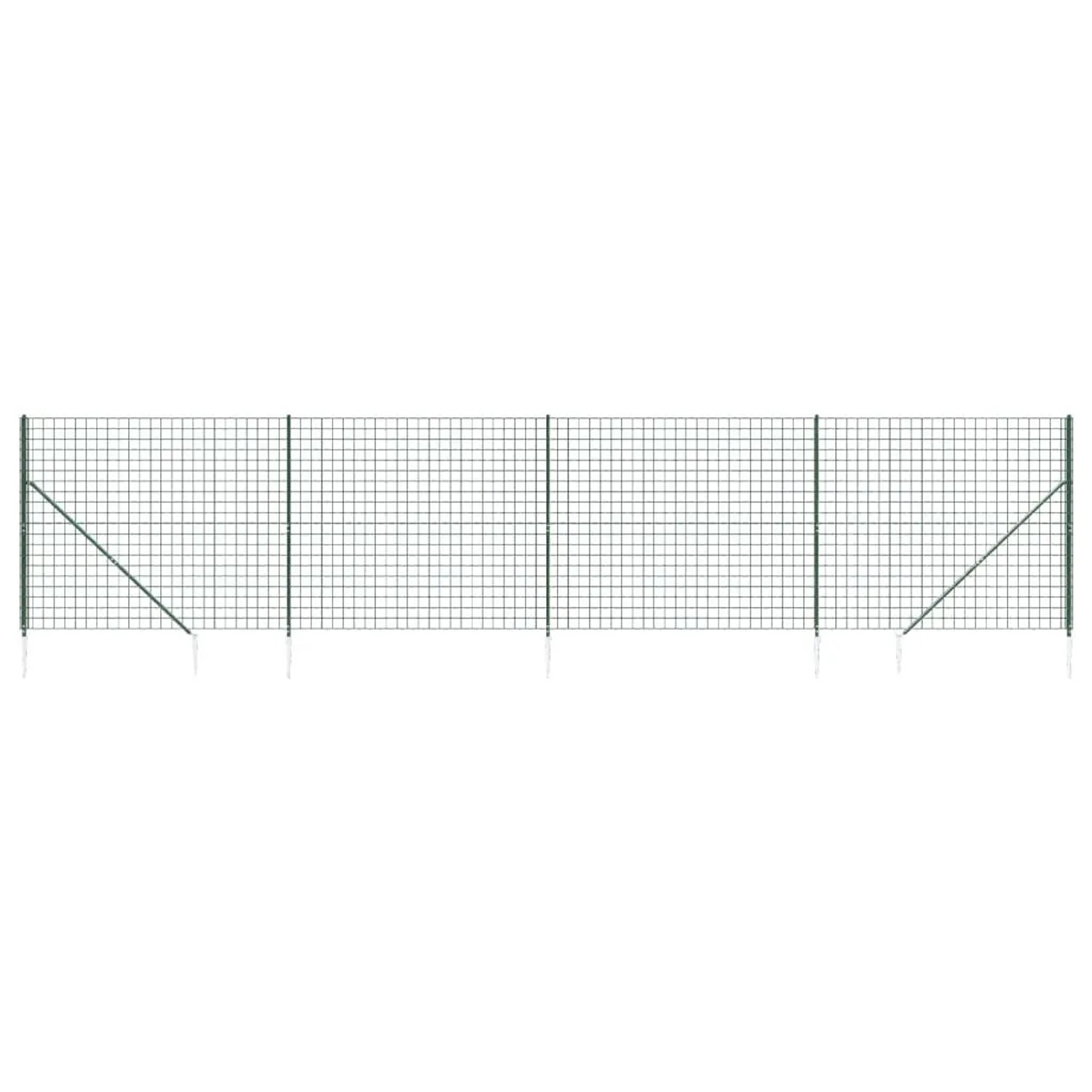 vidaXL Maschendrahtzaun mit Bodenhülsen Grün 2x10 m 154134 günstig online kaufen