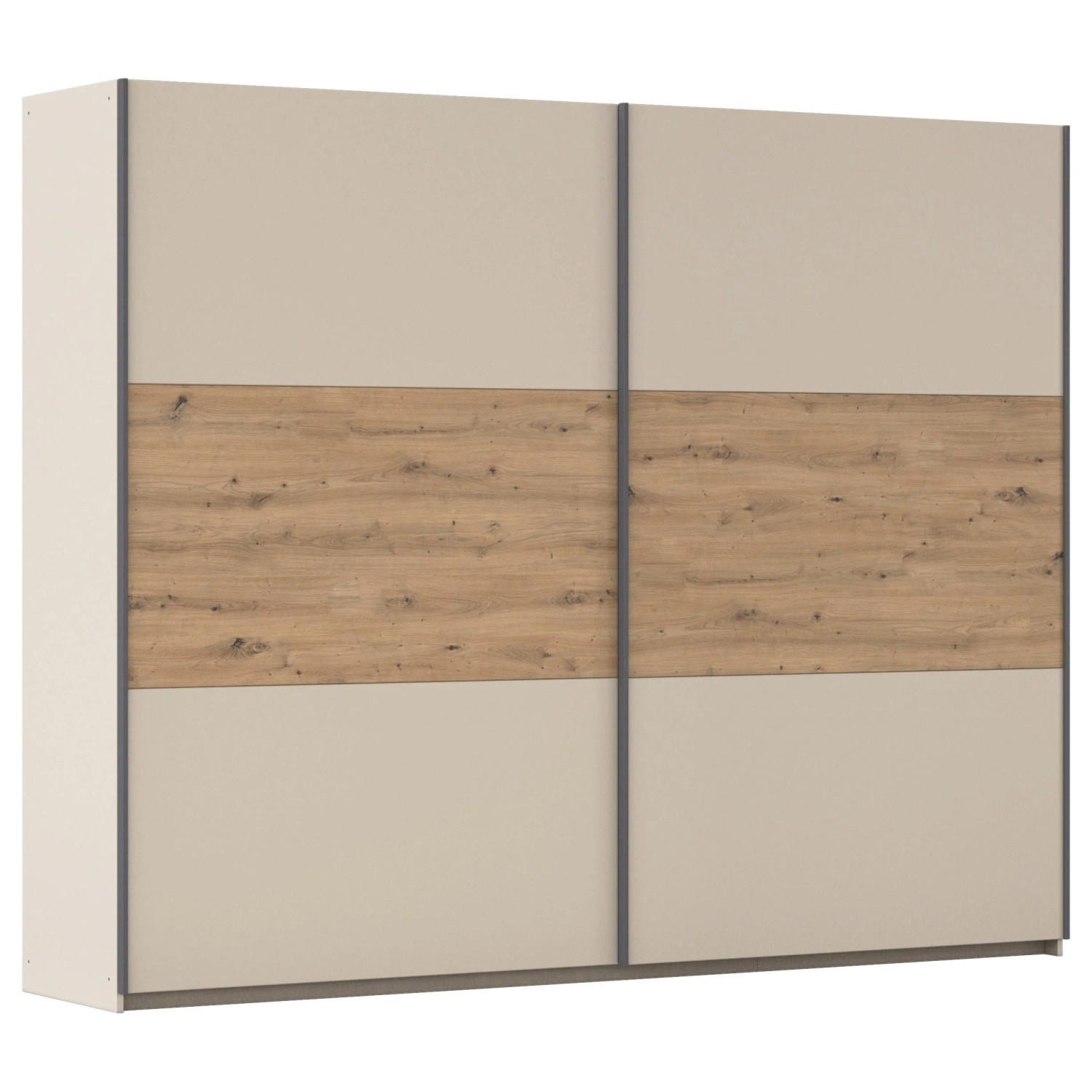 Premium Living Schwebetürenschrank Ellmau Champagner/Eiche Artisan