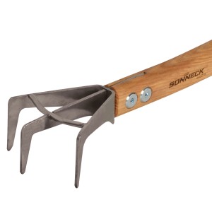Sonneck Hochbeet-Grubber Natura mit Eschengriff, Gartenhandgerät zum Auflockern und Jäten.