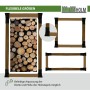 TRUTZHOLM Holzstapelhilfe 2er Set, Stahl, schwarz lackiert, für Kaminholz
