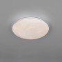 Runde LED-Deckenleuchte Umbria in Alabaster-Optik, 28 cm Durchmesser.