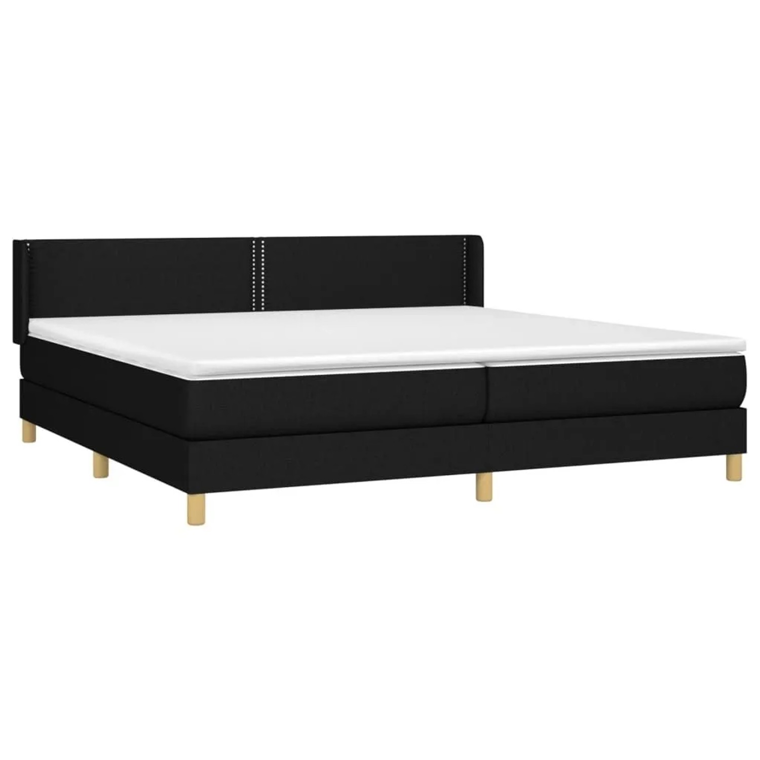 vidaXL Boxspringbett mit Matratze Schwarz 200x200 cm Stoff 3130219 günstig online kaufen