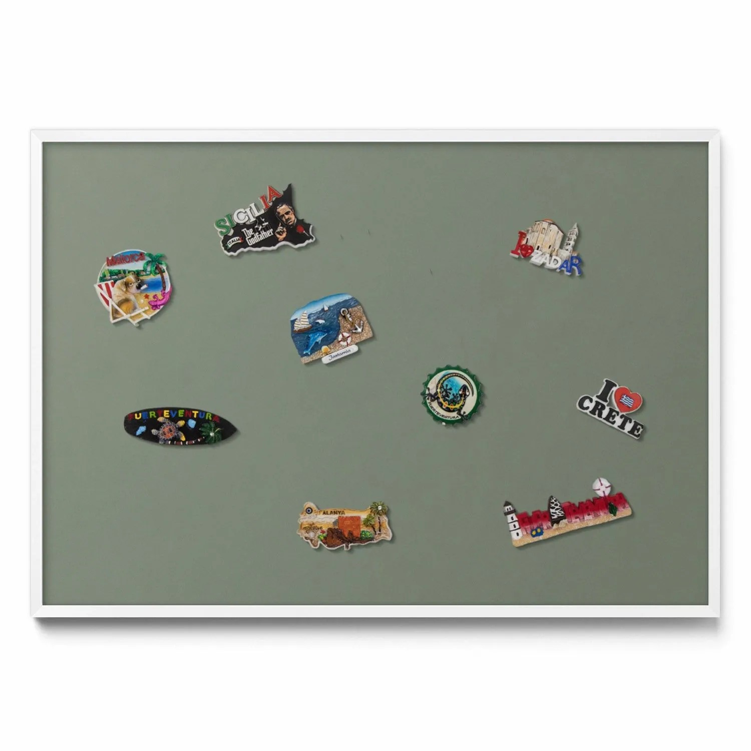 Tulup Magnettafel Magnettafel aus Metall für Souvenirs Olivfarben 100x70 cm günstig online kaufen