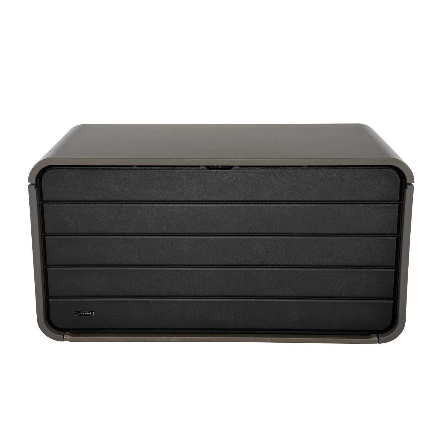 Graue Lifetime Kissenbox/Auflagenbox, 625 l, für Garten & Terrasse. Praktische Aufbewahrungsbox.
