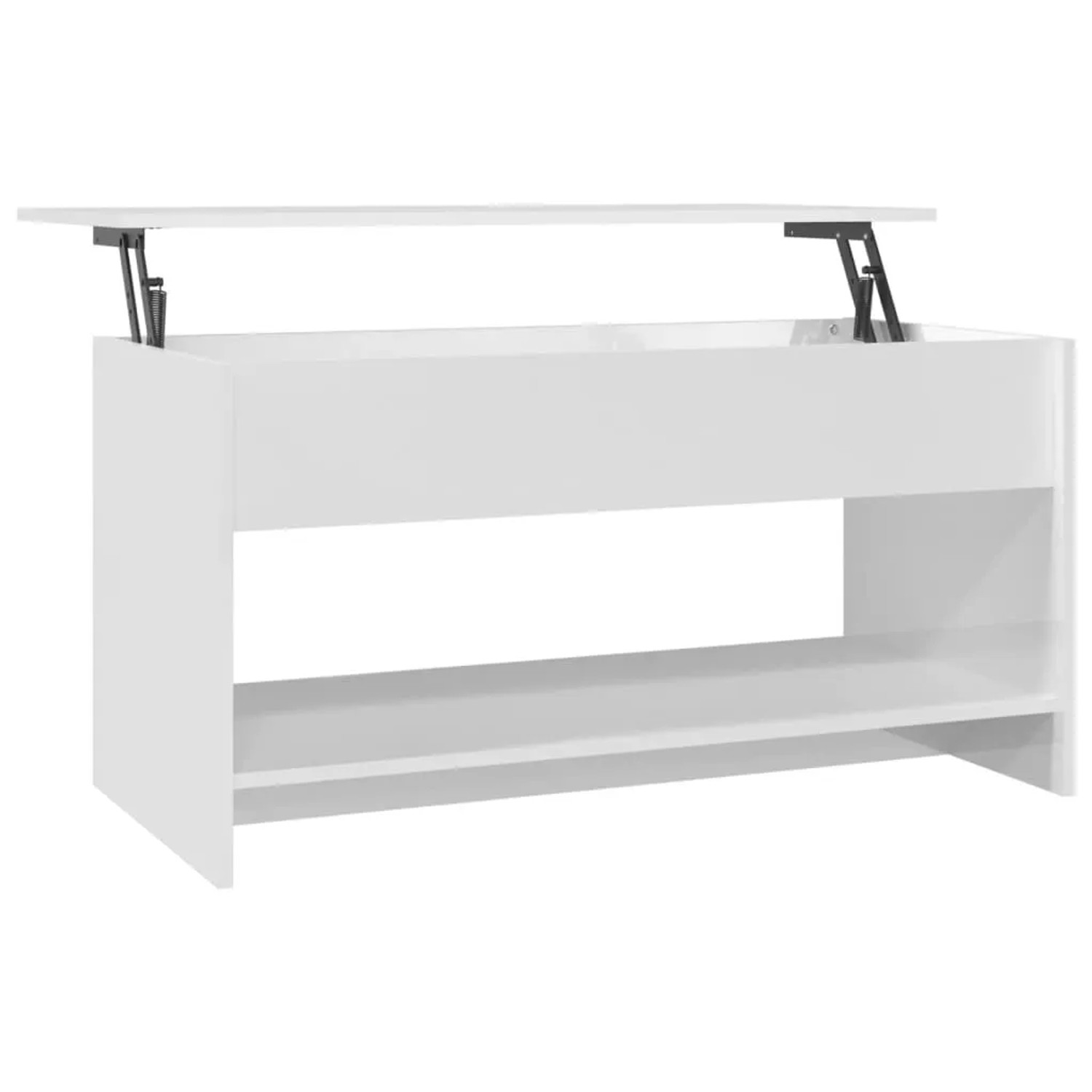 vidaXL Couchtisch Hochglanz-Weiß 102x50x52,5 cm Holzwerkstoff 809653