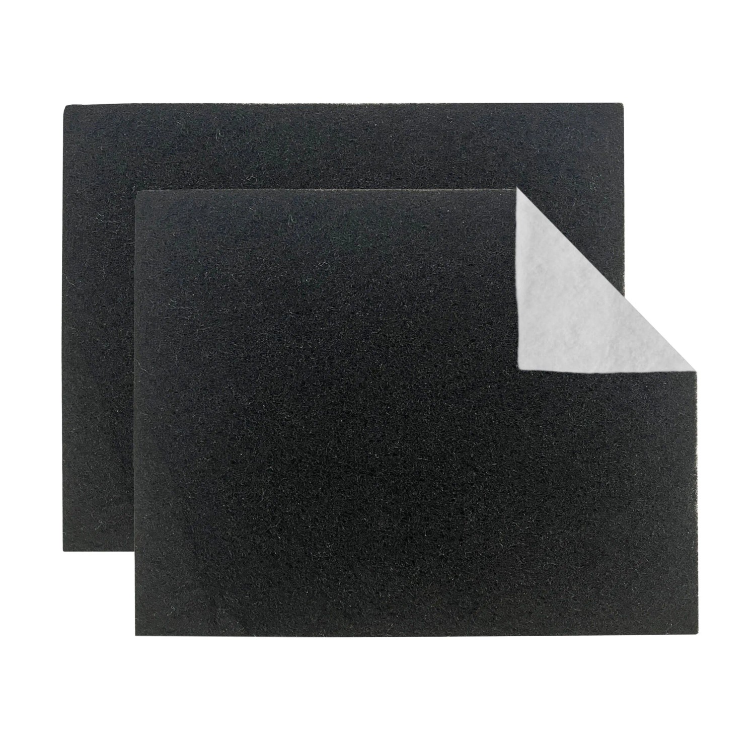 Relaxdays Dunstabzugshaubenfilter 2er Pack Polyester Carbon Schwarz Weiß Zuschneidbar 47 cm x 57 cm