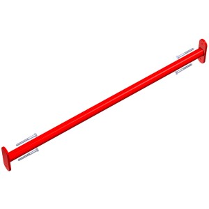 Rote Reckstange Winnetoo, 90 cm, aus pulverbeschichtetem Stahlrohr mit Schrauben für Gartenspielgeräte.