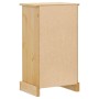 Rückansicht: Badschrank Corona aus Kiefernholz, 45x33x80 cm. Badmöbel mit Schublade und Tür.