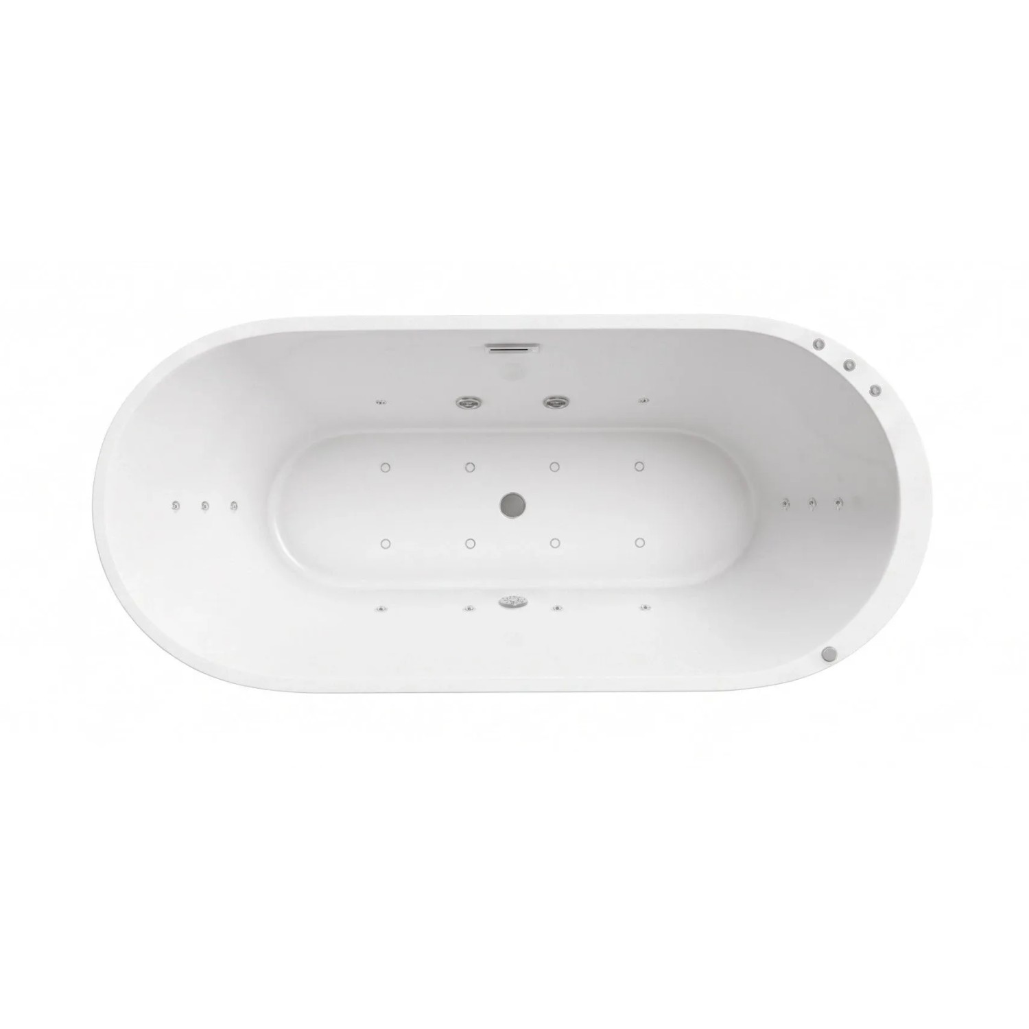 Jet-Line Freistehender Indoor Whirlpool Ossanta 170 x 80 x 58 cm in Weiß mit Massagedüsen