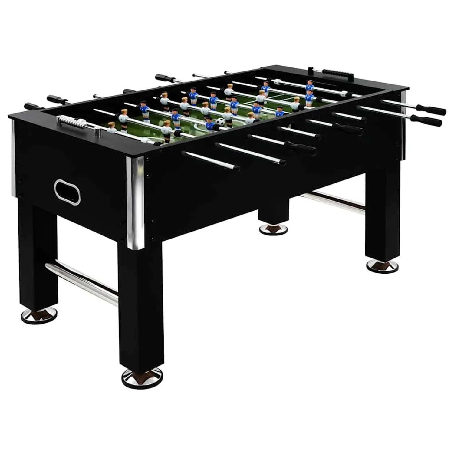 vidaXL Kickertisch Stahl 60 kg 140 x 74,5 x 87,5 cm Schwarz 91438