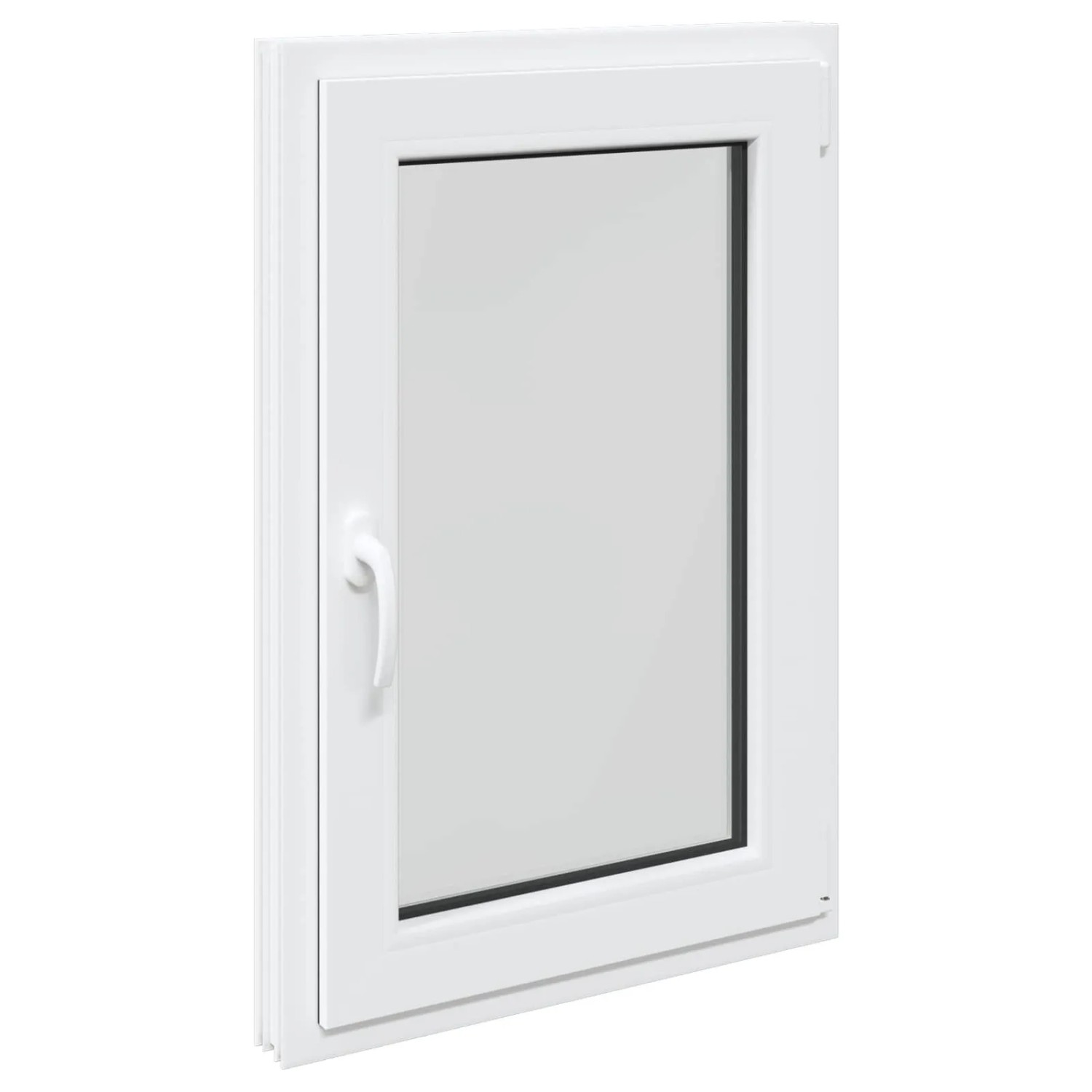 vidaXL Kellerfenster RISOR Weiß 60 x 80 cm PVC und Glas 42047232