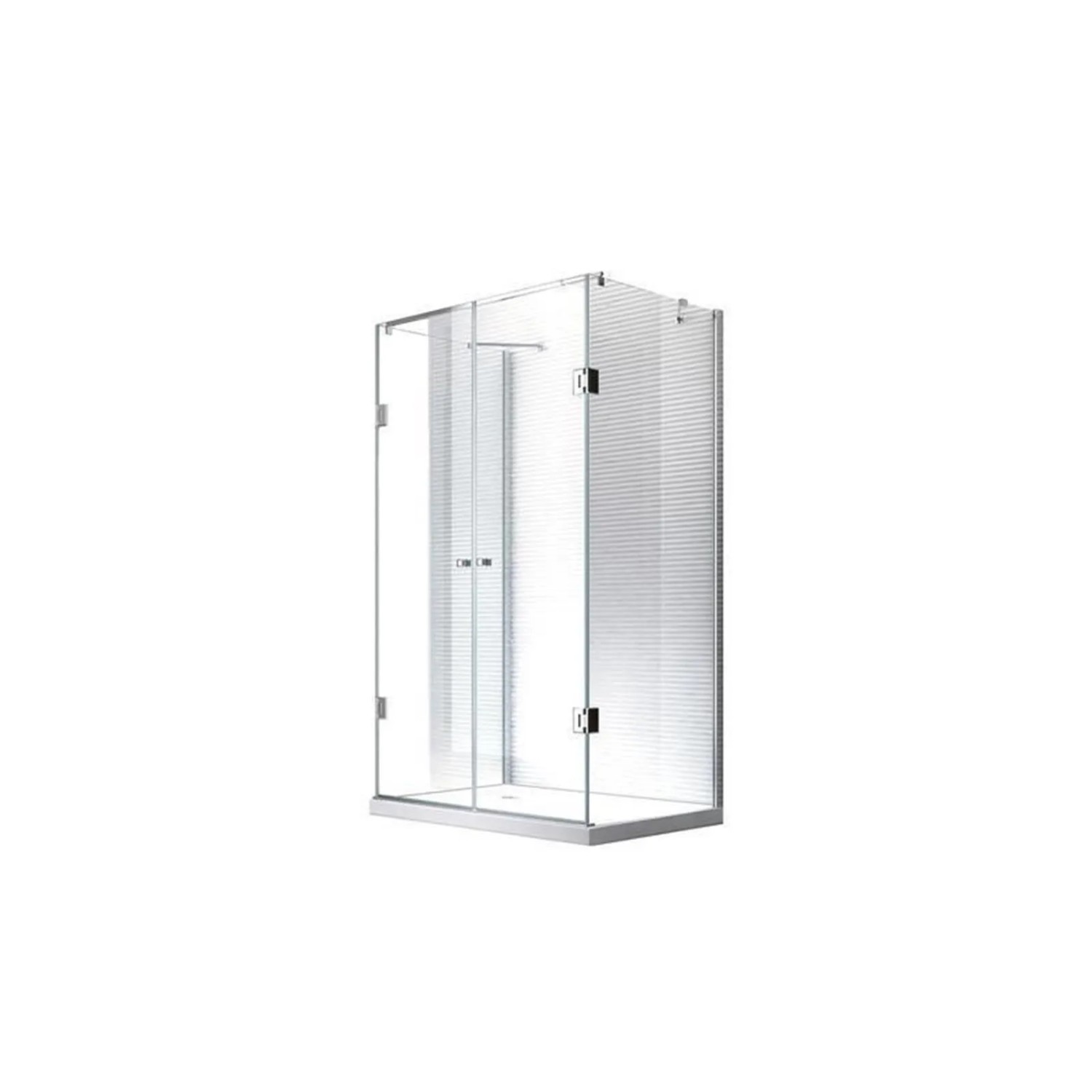 Glaszentrum Hagen  90x80x90x180cm Ares U-Duschkabine Silber
