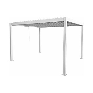Vente-unique Selbsttragende Pergola Amalfi Weiß 400 cm