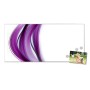 Banjado Magnettafel 78x37cm mit violettem Element-Motiv, inklusive Magnete. Wanddekoration für Notizen und Fotos.