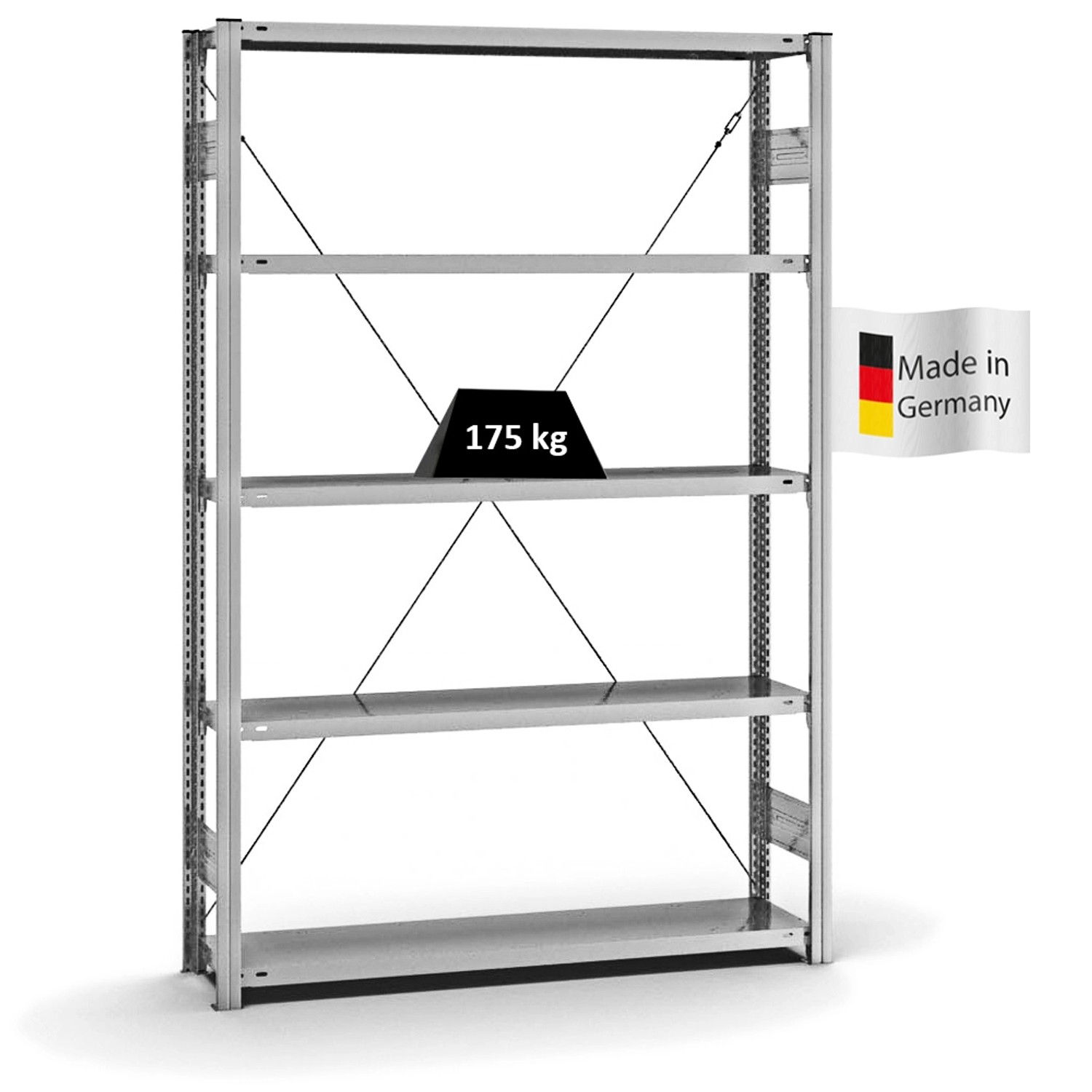 PROREGAL Fachbodenregal Stecksystem T-Profil Light-Duty Grundregal HxBxT 20 günstig online kaufen