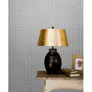 Marburg Vliestapete Vintage Deluxe mit Flechtmuster in Grau-Silber an der Wand.