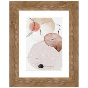 Bilderrahmen aus Massivholz in Eiche Optik, 40x60 cm, modern.