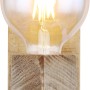 Globo Wandleuchte ADALIE aus Holz, dunkelbraun, mit E27 Fassung. Wandlampe für Innenräume.