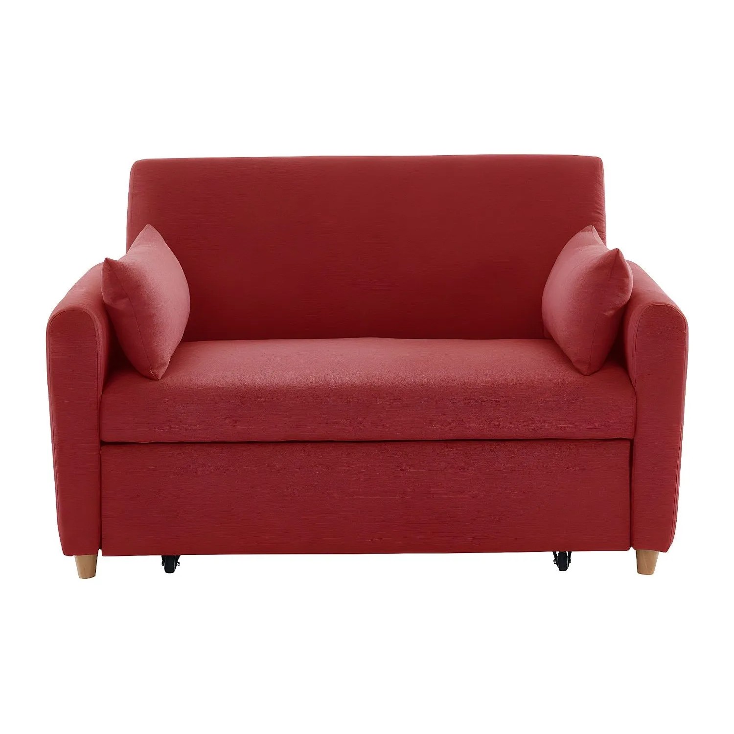 Vente-unique Schlafsofa Ayla Rot 140 cm