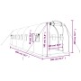 vidaXL Gewächshaus mit Stahlrahmen Weiß 16 m² 8x2x2 m 3188030_12