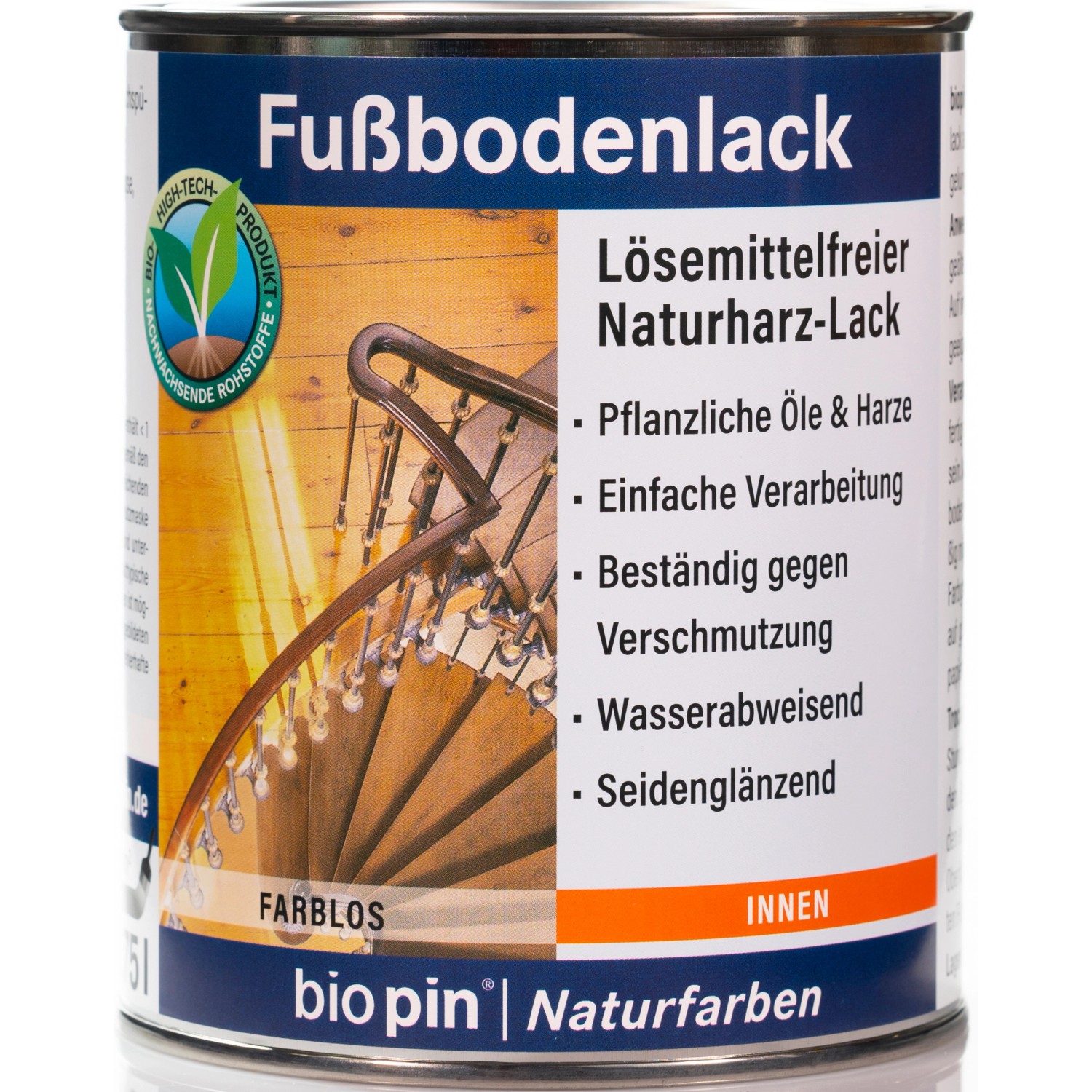 Biopin Fußbodenlack Transparent seidenglänzend 750 ml günstig online kaufen