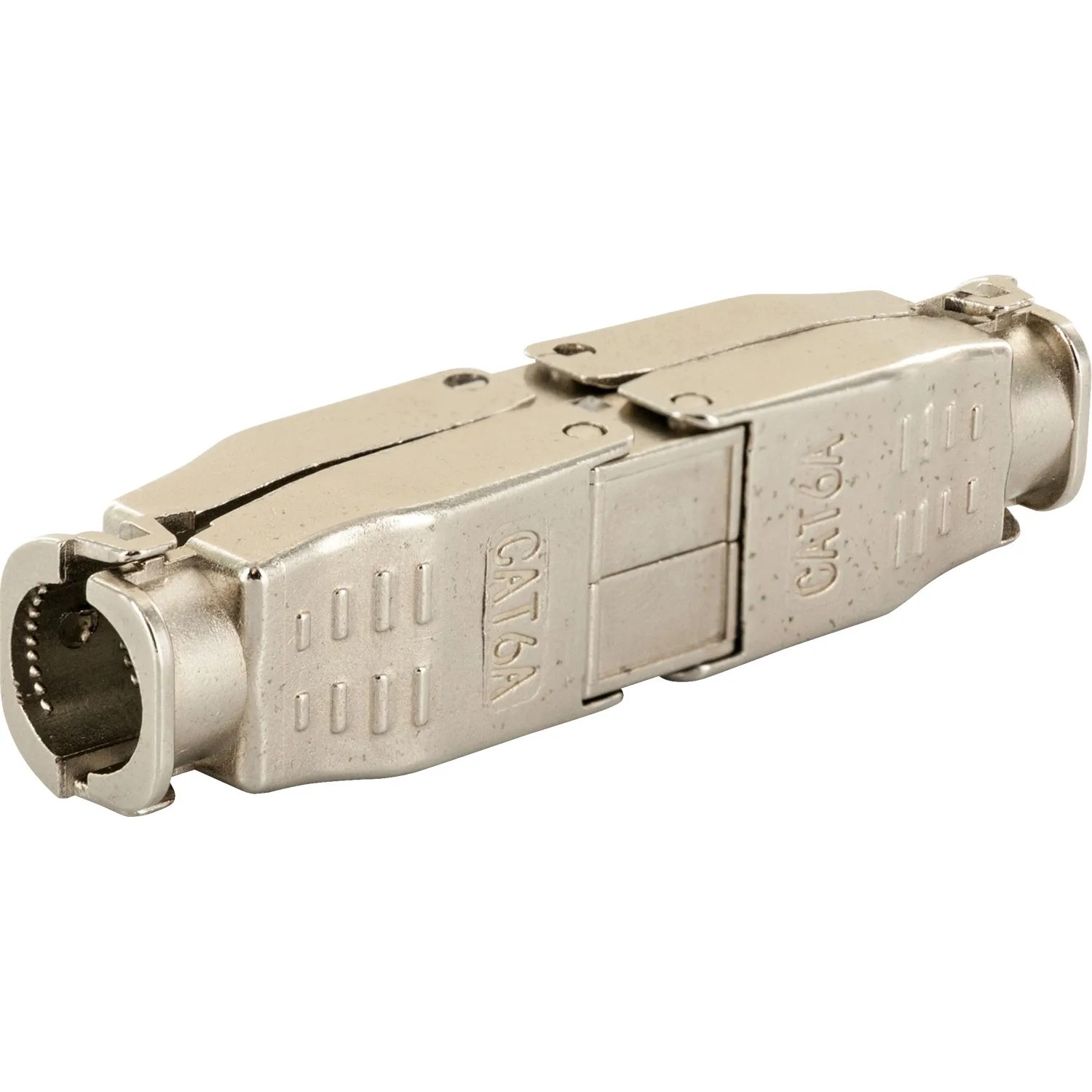 Schwaiger CAT 6A Keystone Verbinder aus Zinkdruckguss für Netzwerktechnik.