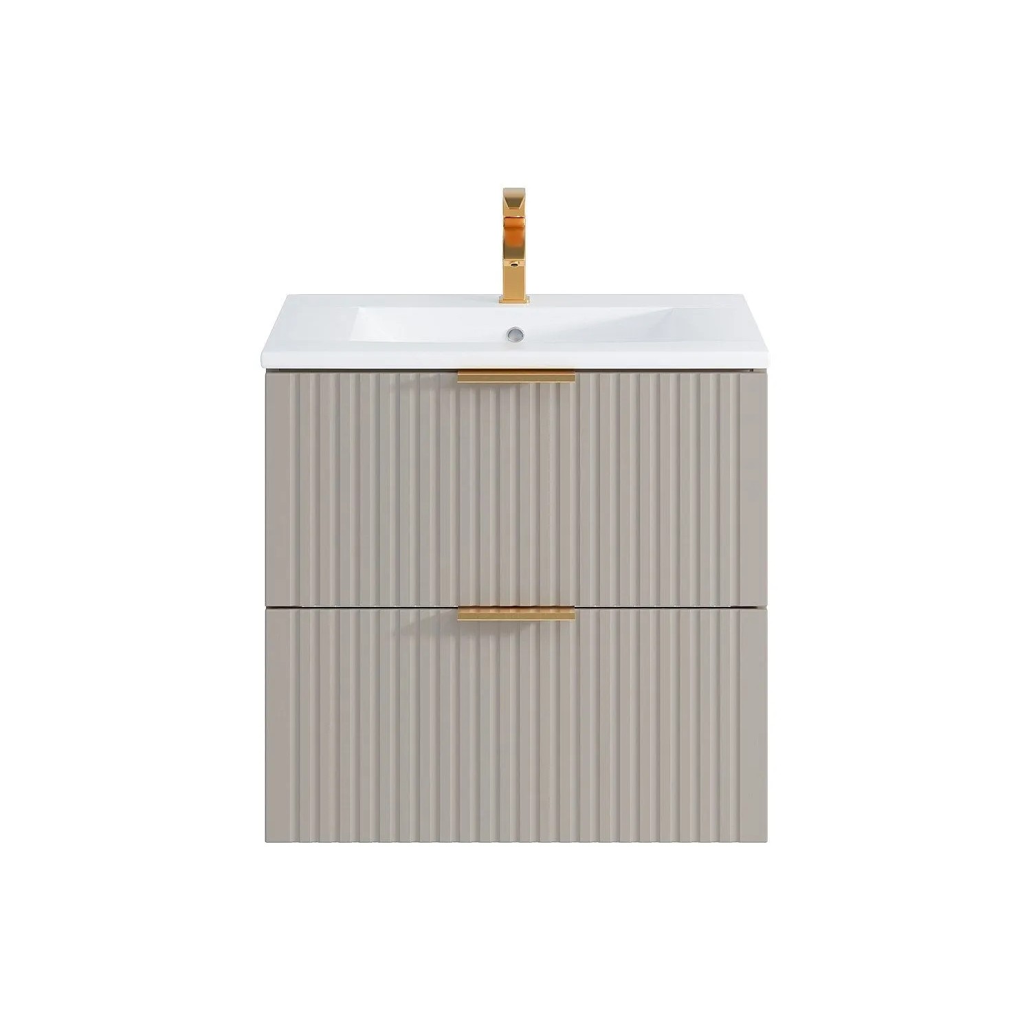 Vente-unique Einzelwaschtisch Zevara Beige 60 cm
