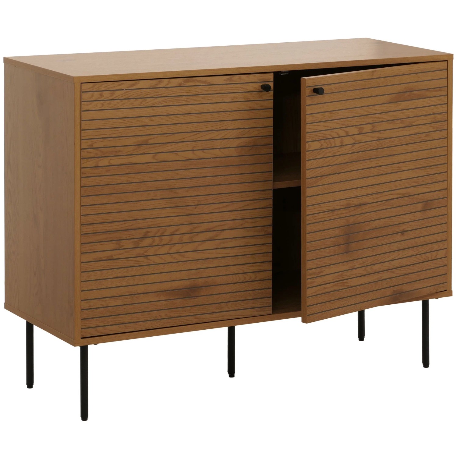 MCW Sideboard N78 Skandinavischer Stil Metall Holz Melamin 86x110x40cm Natur