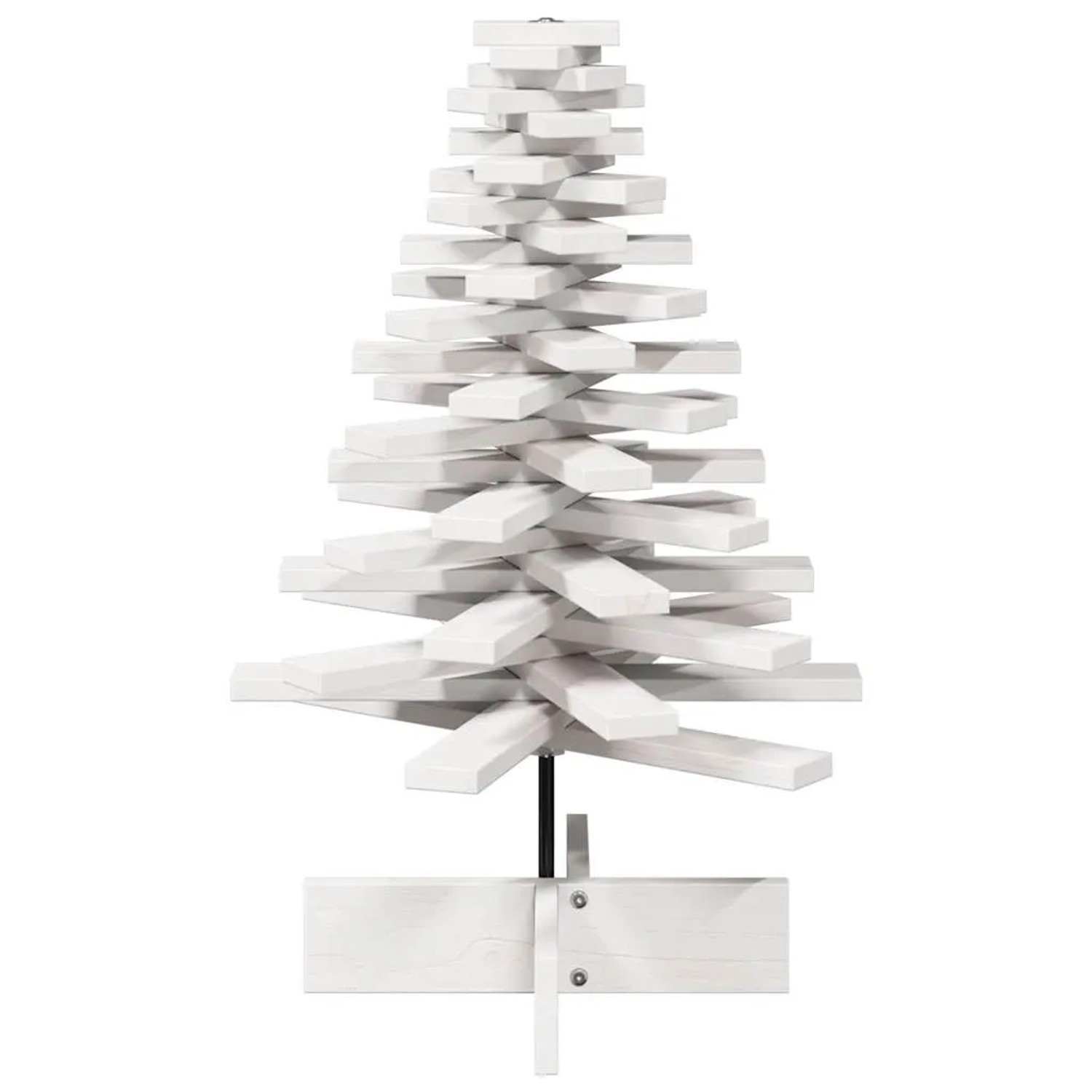 vidaXL Weihnachtsbaum zum Schmücken Weiß 80 cm Massivholz Kiefer 858202