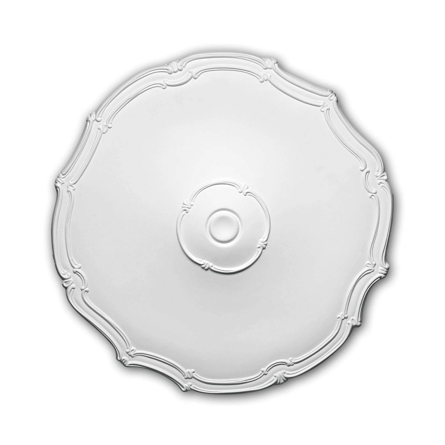 PROFHOME 156016 RoSette aus Polyurethan DeckenroSette Zierelement 48,0 cm 4 günstig online kaufen