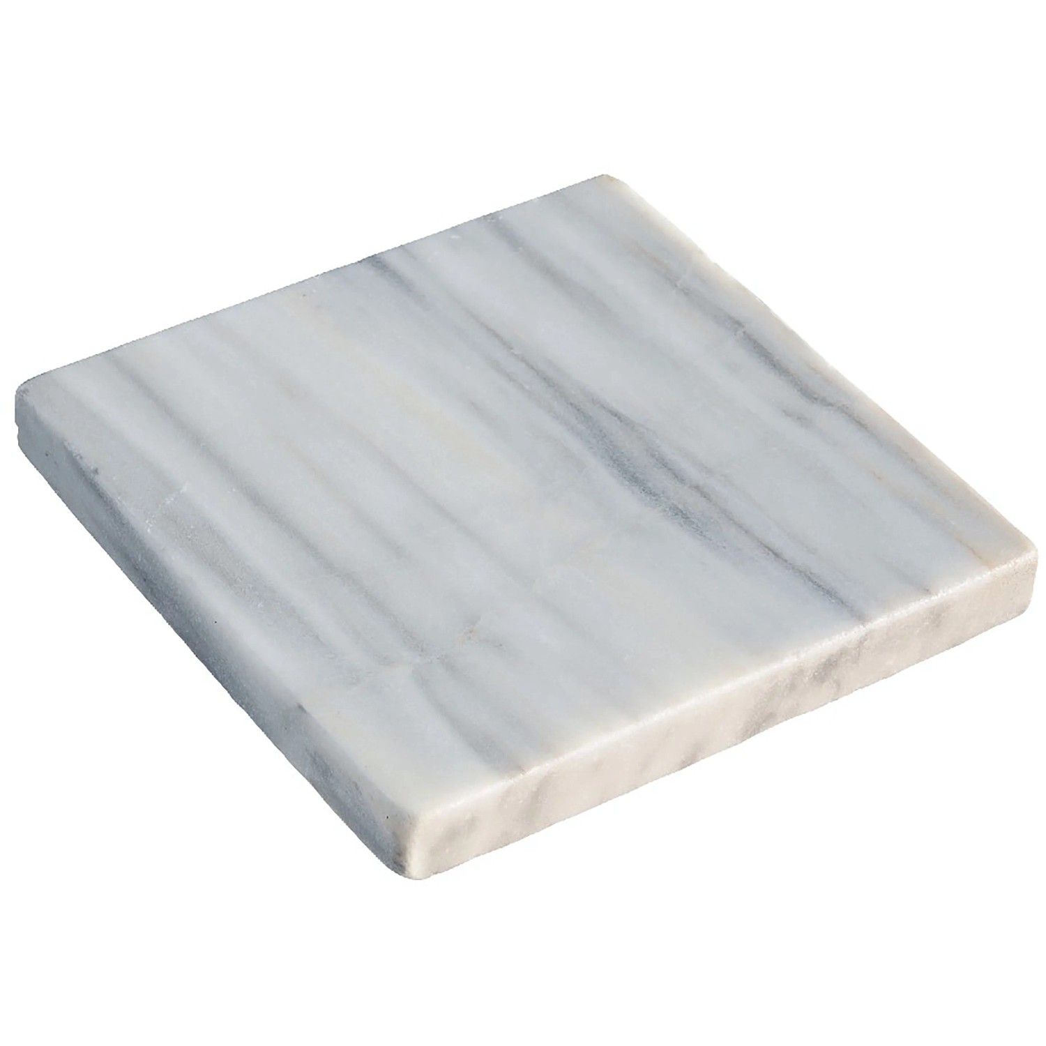 Marmor-Trittplatte Wolken-Weiß L 40 x B 40 x H 4,5 cm