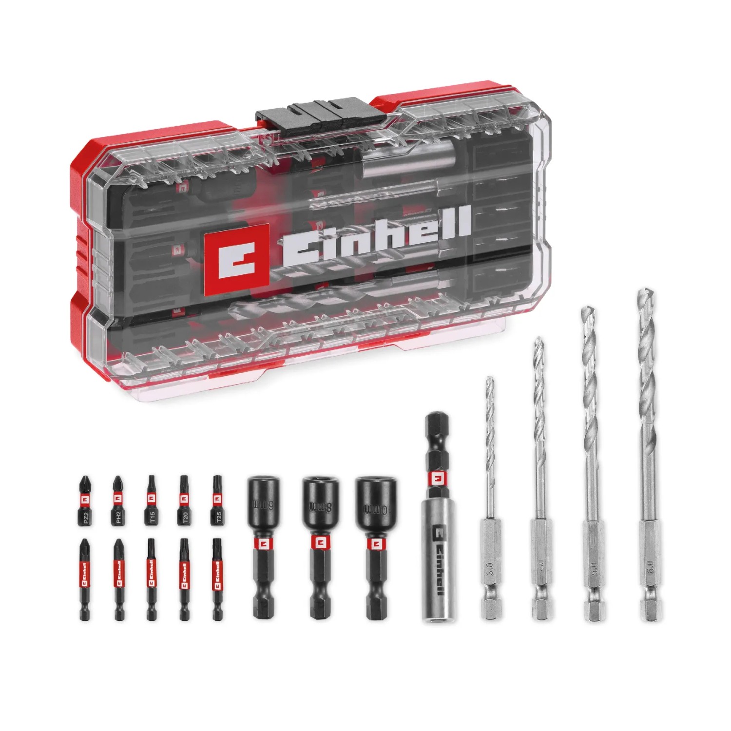 Einhell Impact-Bit-Set mit Metallbohrern S-CASE 18-tlg.