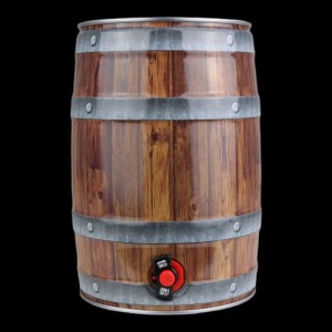 Ich-Zapfe Partyfass 5L mit Zapfhahn Holzoptik