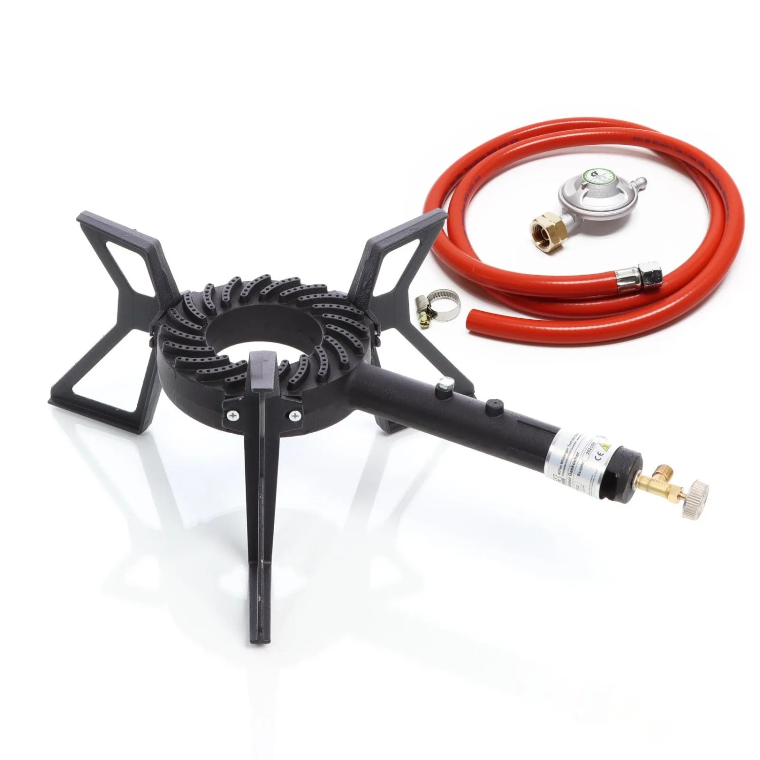 Xpotool Gaskocher Set 8 Kw Mit Gasschlauch 1,5 M Und Druckregler 28 Mbar It