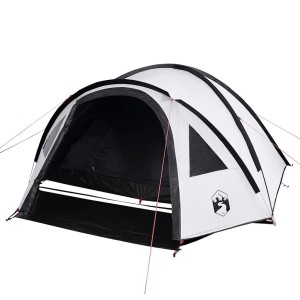 vidaXL Kuppel-Campingzelt 4 Personen Weiß Dunkel Wasserdicht 94352