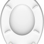 Schütte WC-Sitz Blue Wood mit Absenkautomatik, MDF, weiß, O-Form, passend für Standard WC-Becken.