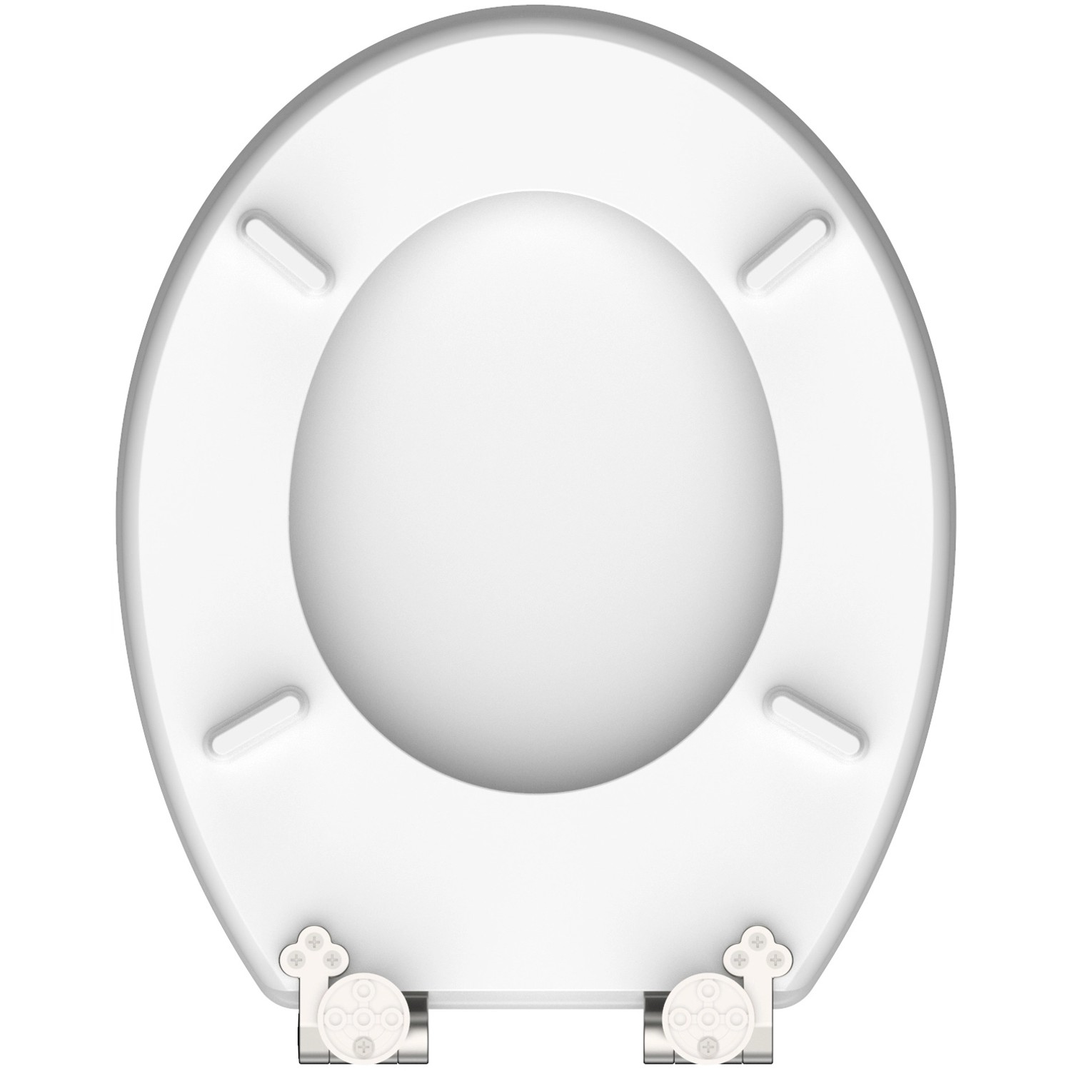 Schütte WC-Sitz Blue Wood mit Absenkautomatik, MDF, weiß, O-Form, passend für Standard WC-Becken.